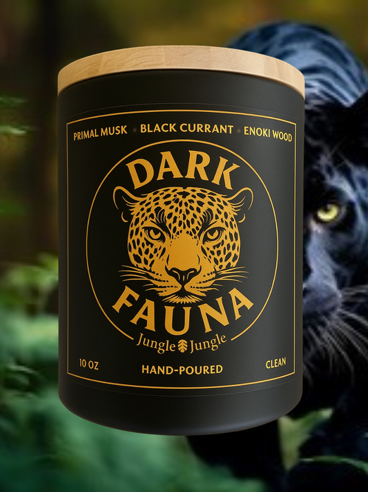 PRIMAL MUSK - BLACK CURRANT - ENOKI WOOD 🌿 "DARK FAUNA" Signature Scented Candle