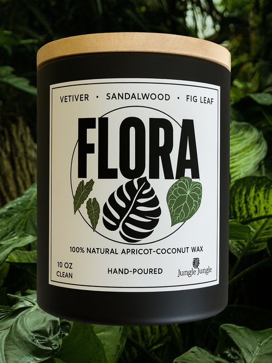 VETIVER - SANDALWOOD - FIG LEAF 🌿 "FLORA" - Signature Scented Candle