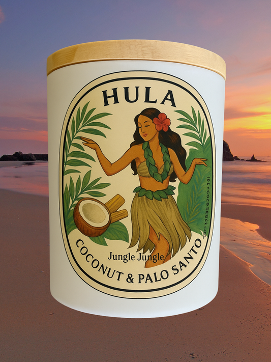 SEA SALT - COCONUT - PALO SANTO - 🌿 "HULA"Scented Candle